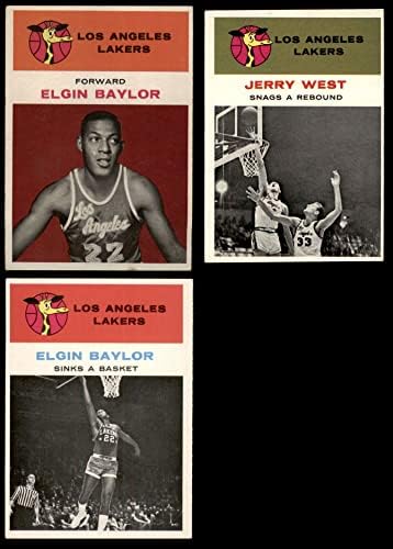 1961-62 Jerry West Los Angeles Lakers ile Fleer Los Angeles Lakers Takım Seti (Set) VG / ESKİ Lakers