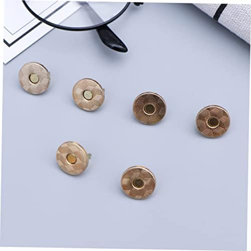 Dıdıseaon 10 adet Metal Düğmeler Ince Metal Cüzdan Manyetik Yapış Düğmeler Toka Manyetik Toka Raptiye Metal Altın
