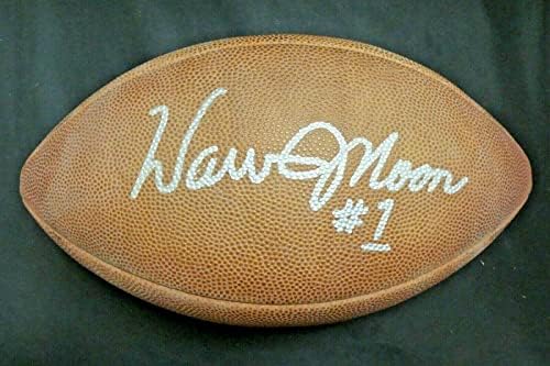 Warren Moon, NFL Wilson Futbolunu JSA COA İmzalı Futbol Toplarıyla İmzaladı