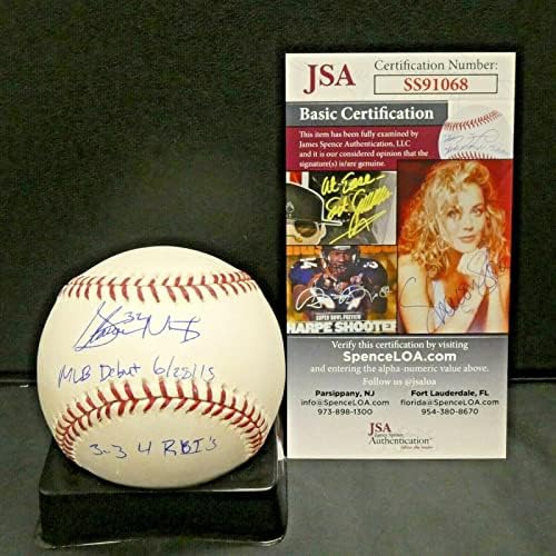 Bernie Williams, JSA COA İmzalı Beyzbol Toplarıyla Resmi MLB Beyzbolu İmzaladı