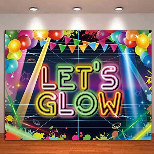 Neon Glow Parti Fotoğraf Backdrop 7x5ft hadi Kızdırma Sıçramak Fotoğraf Arka Plan için Hadi Kızdırma Çılgın Gençlik