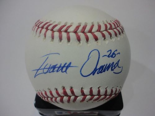 Juan Oramas San Diego Padres, coa İmzalı Beyzbol Topları ile İmzalı ML Beyzbol İmzaladı