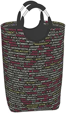 Programcı Programlama Kodu 50l Kare Kirli giysi saklama Çantası Katlanabilir / Taşıma Saplı / Banyo Dolabı İçin Uygun