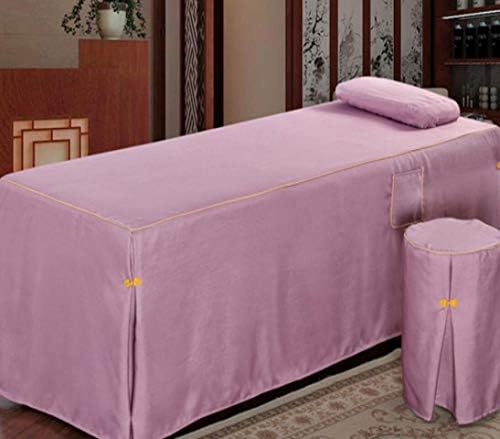 Saf Renk Masaj masa örtüsü setleri, Basit Nefes güzellik yatağı Kapak Pamuk ve Keten Salon Yatak Örtüsü ile Yüz Dinlenme
