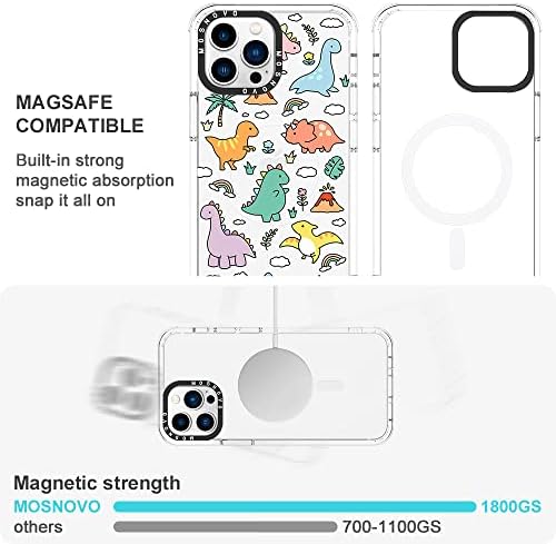 MOSNOVO Magsafe ile Uyumlu iPhone 13 Pro Max Kılıfı için Tasarlandı, [Buffertech 6.6 ft Düşme Etkisi] Sert Sırtlı