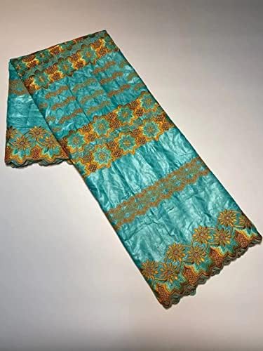 Amibric Renkli Afrika Kumaş Afrika Dantel Kumaş Son Bazin Brode Elbise Malzemesi için 5 Metre İsviçre Dantel Kumaş