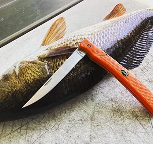 Açık KENAR Balık ve Kemik Katlanır Fileto Bıçağı ile 5.0 440A Paslanmaz Çelik Bıçak Balık ve İşleme için Büyük Oyun