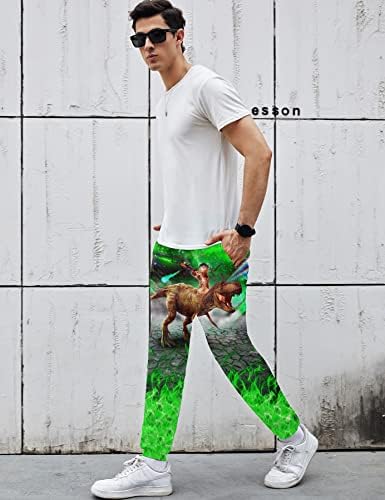Goodstoworld Erkek Serin Joggers Pantolon 3D Yenilik Rahat Sweatpants İpli ile