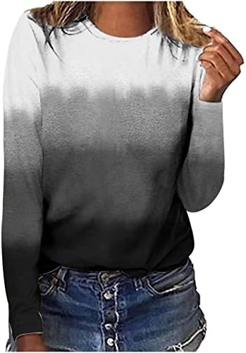 Bluz Tshirt Kadınlar için Yaz Sonbahar 2023 Giyim Moda Uzun Kollu Pamuklu Ekip Boyun Grafik Brunch Bluz 88 88
