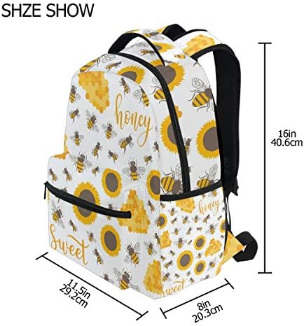 Sarı Ayçiçeği bal Tatlı Sırt Çantaları Seyahat Laptop Sırt Çantası Okul gençler için çanta Erkekler Kadınlar