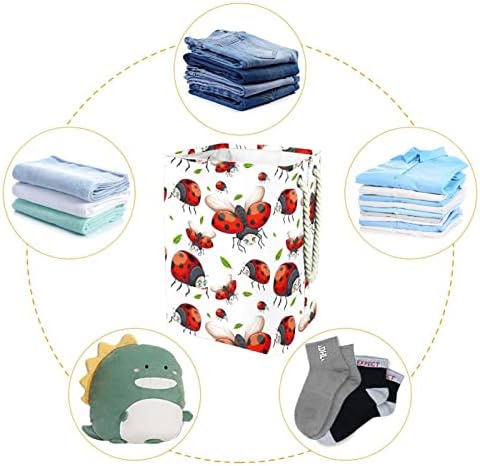 Çamaşır Sepeti Dikişsiz Desen Uğur Böceği Katlanabilir çamaşır sepetleri Firma çamaşır Kutusu giysi saklama Organizasyon