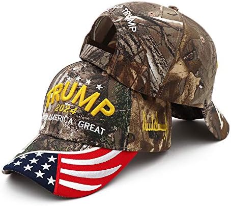 Trump 2024 Şapka-Donald Trump Şapka - 2024 Amerika'yı Büyük Şapka Tutun-MAGA Camo işlemeli ayarlanabilir beyzbol Şapkası