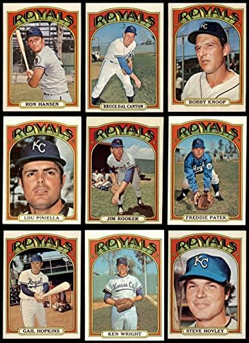1972 Topps Kansas City Royals Takım Seti Kansas City Royals (Set) ESKİ Kraliyetler