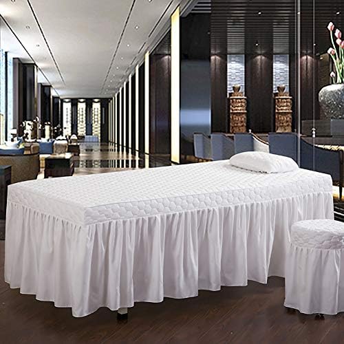 Kapitone Masaj masa örtüsü Kalınlaşmak güzellik yatağı Örtüsü Delikli Fizyoterapi Yatak Örtüsü 1 Adet Masaj Çarşafları-Beyaz