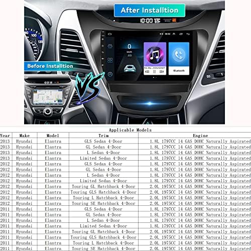 2011 2012 2013 Hyundai Elantra için Radyo, Android 9 Araba Stereo GPS Navigasyon DSP Bluetooth USB TSK Android ve