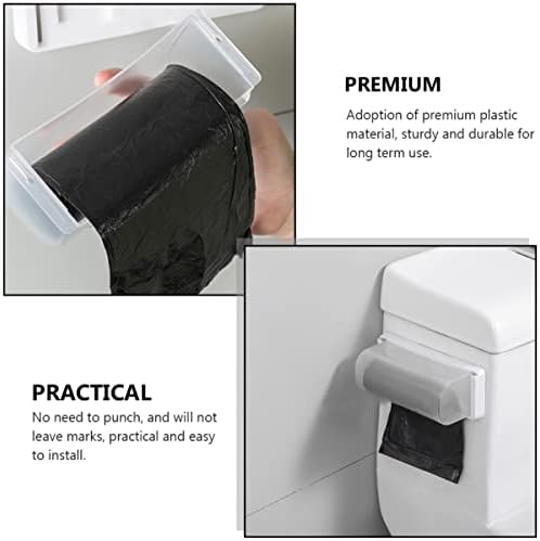 2 pcsbag Çöp Tutucu Depolama Tuvalet Çöp Duvara monte Monte Çanta Kağıt Banyo Beyaz Mutfak Çıkarma Montaj Kabine Çöp