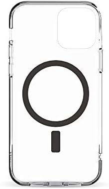 MOUS - iPhone 12/12 Pro için Şeffaf Şeffaf Koruyucu Kılıf-Infinity-Siyah Desen-Apple'ın MagSafe ile Tam Uyumlu-Sürdürülebilir