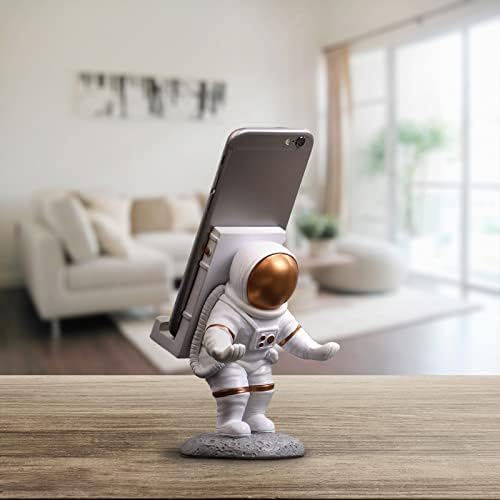 Sevimli Komik Cep Telefonu Standı Yükseltildi Benzersiz Astronot Tarzı Dayanıklı Reçine Malzeme Evrensel Cep Telefonları