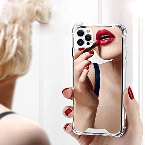 Ownest Uyumlu iPhone 14 Pro Kılıf Kızlar Kadınlar için Sevimli Şık Glitter ile Ultra İnce Ayna TPU PC Geri Silikon