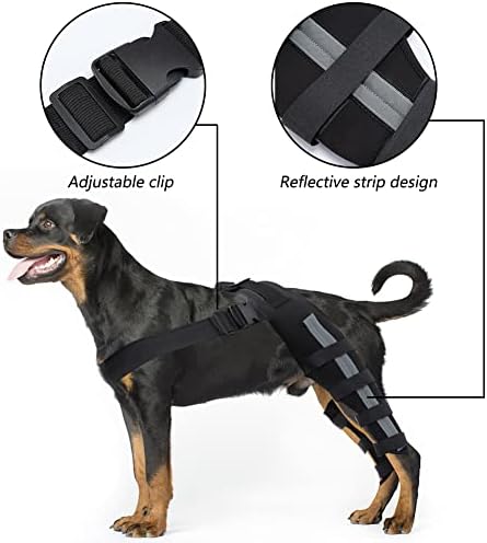 Köpek Dizlik, Ayarlanabilir Boyut Yansıtıcı tasarım Elastik omuz askısı Arka ayakları, yaralanmaları ve burkulmaları