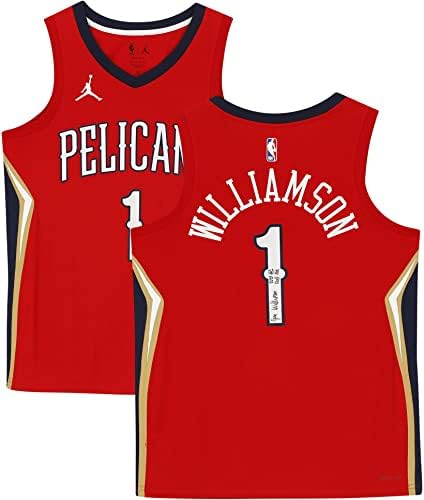 Zion Williamson New Orleans Pelicans İmzalı Kırmızı Nike Jordan Marka Swingman Forması 20191 Taslak Seçim Yazıtlı-İmzalı
