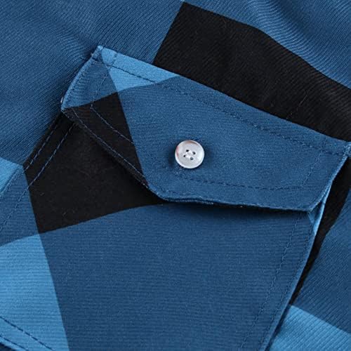 Ymosrh Ceketler Erkekler için erkek Kapitone Çizgili Düğme Aşağı Ekose Gömlek Eklemek Kadife Sıcak tutmak için kapüşonlu