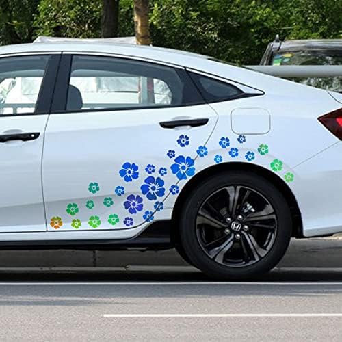 1 Takım Çiçek Grafik Araba Oto Vücut Sticker DIY Renkli Çiçek Desen Kendinden Yapışkanlı Araba Yan vinil yapışkan