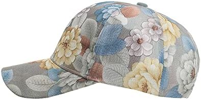 N / A Çiçekli beyzbol şapkası kadın Ayarlanabilir çiçekli şapka Yaz İnce beyzbol şapkası Şapka