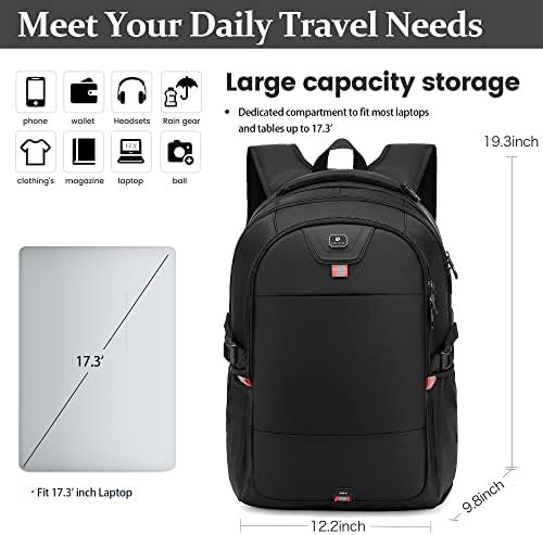 Laptop Sırt Çantası 17.3 İnç Ekstra Büyük TSA Dostu seyahat sırt çantaları Anti Hırsızlık Üniversite Öğrencileri Okul