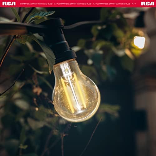 RCA Akıllı Ampuller, WiFi LED Ampul, Ayarlanabilir Kısılabilir A19 Amber LED Ampuller, 8W 60W Eşdeğer, 720 Lümen,