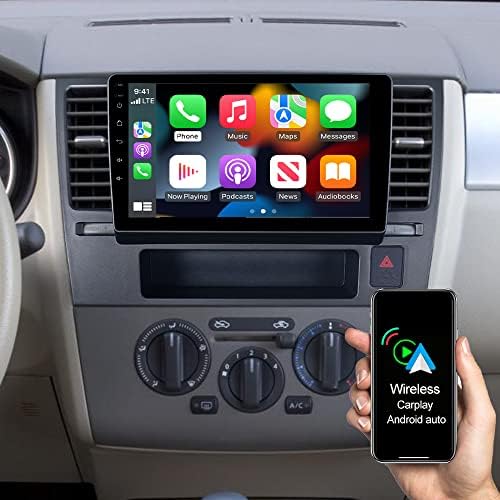 ASURE 9 Nissan Versa 2007-2011 için araba Stereo radyo yükseltme,4 çekirdekli 2G+32G Android sistemi Kablosuz Carplay,Android