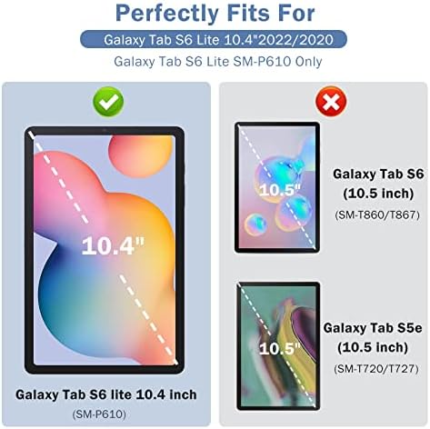 Galaxy Tab S6 Lite 2020/2022 için TiMOVO Çıkarılabilir Kağıt Hissi Ekran Filmi, Çizim, Yazma, Not Alma, Parlama Önleyici