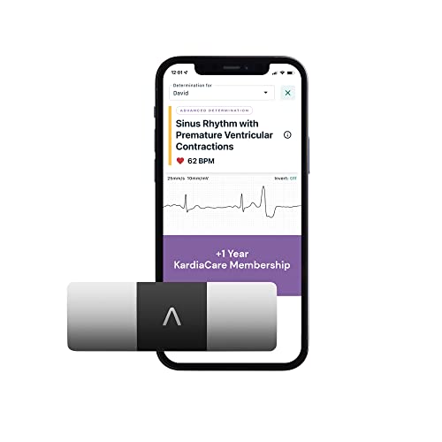 KardiaMobile Kişisel EKG Kalp Atış Hızı Monitörü - 6 Potansiyel Müşteri-Evde EKG Kaydedin-Düzensiz Kalp Atışlarını