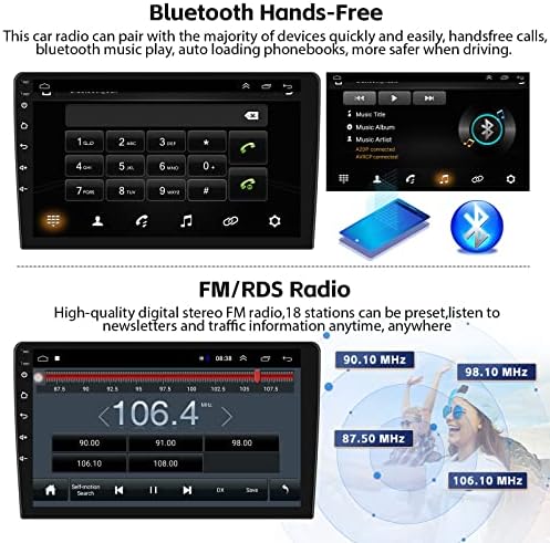 Ford Mustang 2015-2020 için Araba Stereo Radyo, Bluetooth'lu Android Kafa Ünitesi, GPS Navigasyonlu 9 inç Dokunmatik