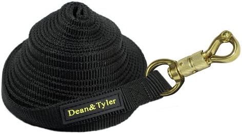 Dean ve Tyler DT Track Naylon İzleme Tasması, Siyah 37 Fit x 3/4 inç Akıllı Kilit Kancalı
