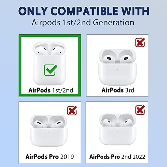 Haristar AirPod Kılıf Kapak, Kadınlar Erkekler için Anahtarlıklı Yumuşak Silikon Koruyucu Kapak Apple AirPod 2. 1.
