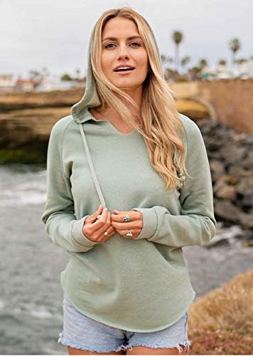 MÜREKKEP DİKİŞ Kadın PRM2500 California Dalga Yıkanmış Hafif Hoodie Tişörtü-Çok Renkli