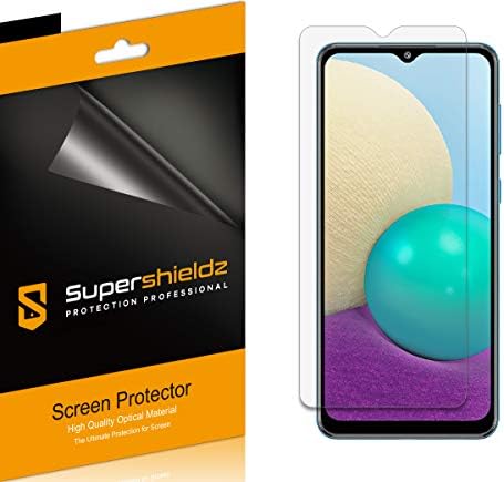 (6 Paket) Supershieldz Samsung Galaxy A02 Ekran Koruyucu için Tasarlanmış, yüksek Çözünürlüklü Net Kalkan (PET)
