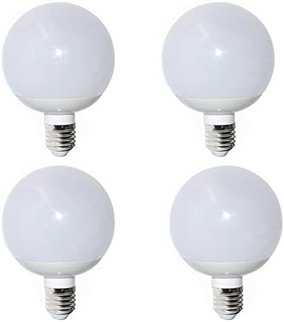 Lxcom aydınlatma G60 LED ampul 5 W küre LED ampuller 45 W eşdeğer sıcak beyaz 3000 K E26/E27 tabanı 500LM LED Vanity