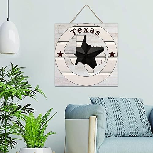 Autravelco İlham Duvar Dekor Ahşap Işaretleri Texas Lone Star Ev Haritası Özel Duvar Sanatı Ahşap Plak Işareti 6x10