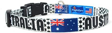 Köpek tasması / Futbol / Futbol / Avustralya Bayrağı / Xtra Büyük, Büyük, Orta, Küçük, Ekstra Küçük / abd'de Yapılan