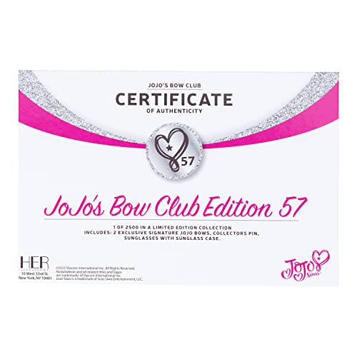 İmza Jojo Siwa Yayları-Özel BFF Koleksiyonu-Baskı 57-Hediye kutusunda JOJO SİWAS OFFİCİAL BOW Club'dan iki Büyük