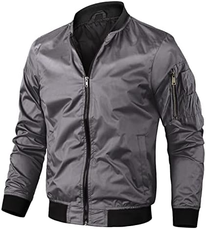 Erkekler için ceketler, erkek Hafif Dış Giyim Bombacı Ceket gündelik spor giyim Sonbahar Kış Askeri Ceket ve Mont
