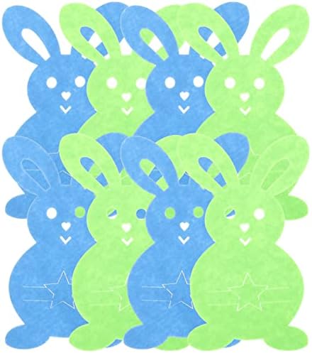 ABOOFAN Paskalya tavşanı Gümüş Tutucular 8 adet Tavşan Şekilli Çatal Çanta Sofra Takımı Kılıfı Bıçak Çatal Kaşık Kol