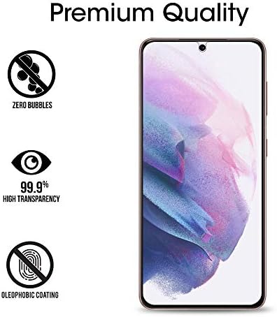 (2 Paket) amFilm Ekran Koruyucu için Samsung Galaxy S21 Artı 5G 6.7 inç (2021), Parmak izi Kimliği Uyumlu, HD Net,