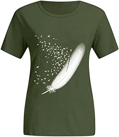 Yaz Kısa Kollu T-Shirt T-Shirt Kadınlar için Ekip Boyun Artı Boyutu Grafik Moda Rahat Klasik Nefes
