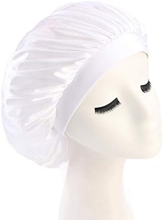 güzellik YFJH Yumuşak Saten İpek Salon Bonnet Gece Uyku Geniş Bant Şapka Saç Dökülmesi Kap Kadınlar için