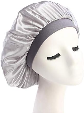 güzellik YFJH Yumuşak Saten İpek Salon Bonnet Gece Uyku Geniş Bant Şapka Saç Dökülmesi Kap Kadınlar için