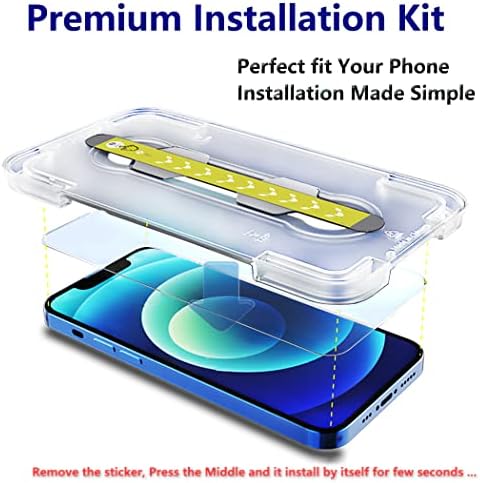 [2 Paket]TF-Love Anti mavi ışık ekran Koruyucu için Uyumlu iPhone 13 Pro TGWEIAIPU Kolay Kurulum Kiti ile Temperli
