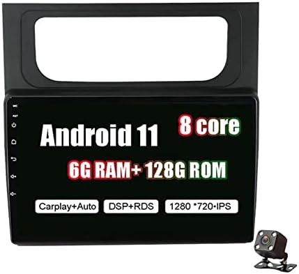 PLOKM 10 inç Autoradio Android 11 1280 * 720 IPS Araba Multimedya Stereo VW touran 2011-2015 için Dahili Carplay Bluetooth